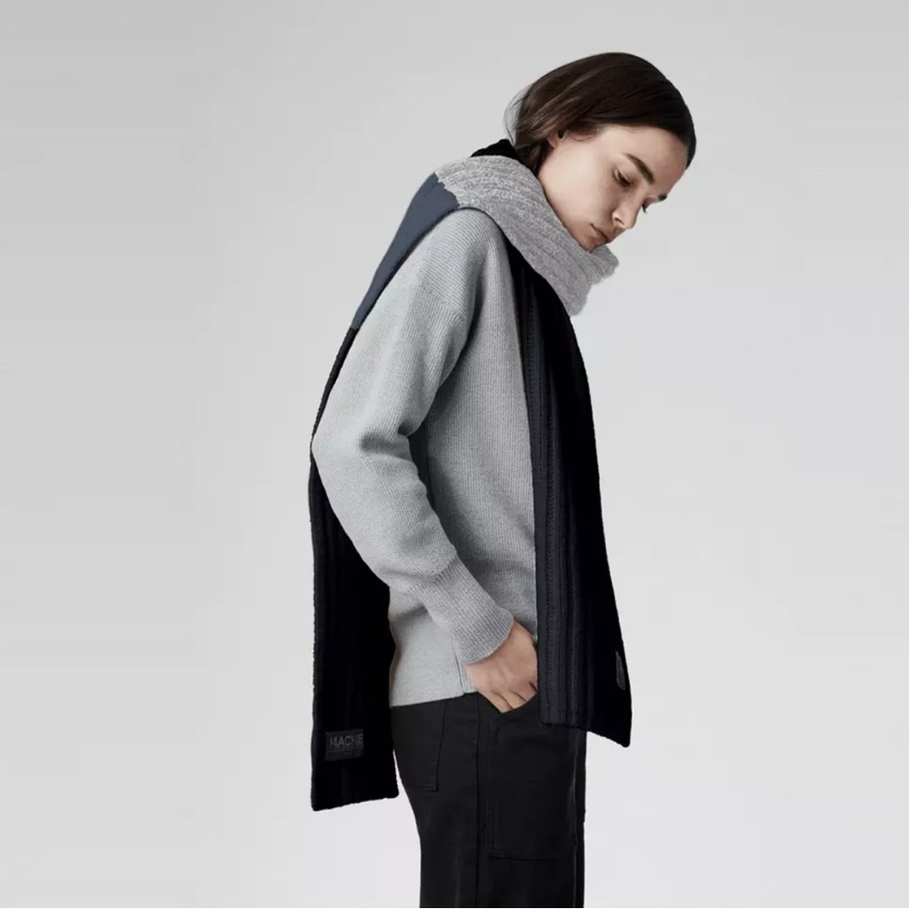 🆕 Canada Goose Colorblock Ribbed Wool Scarf - Picture 2 of 8